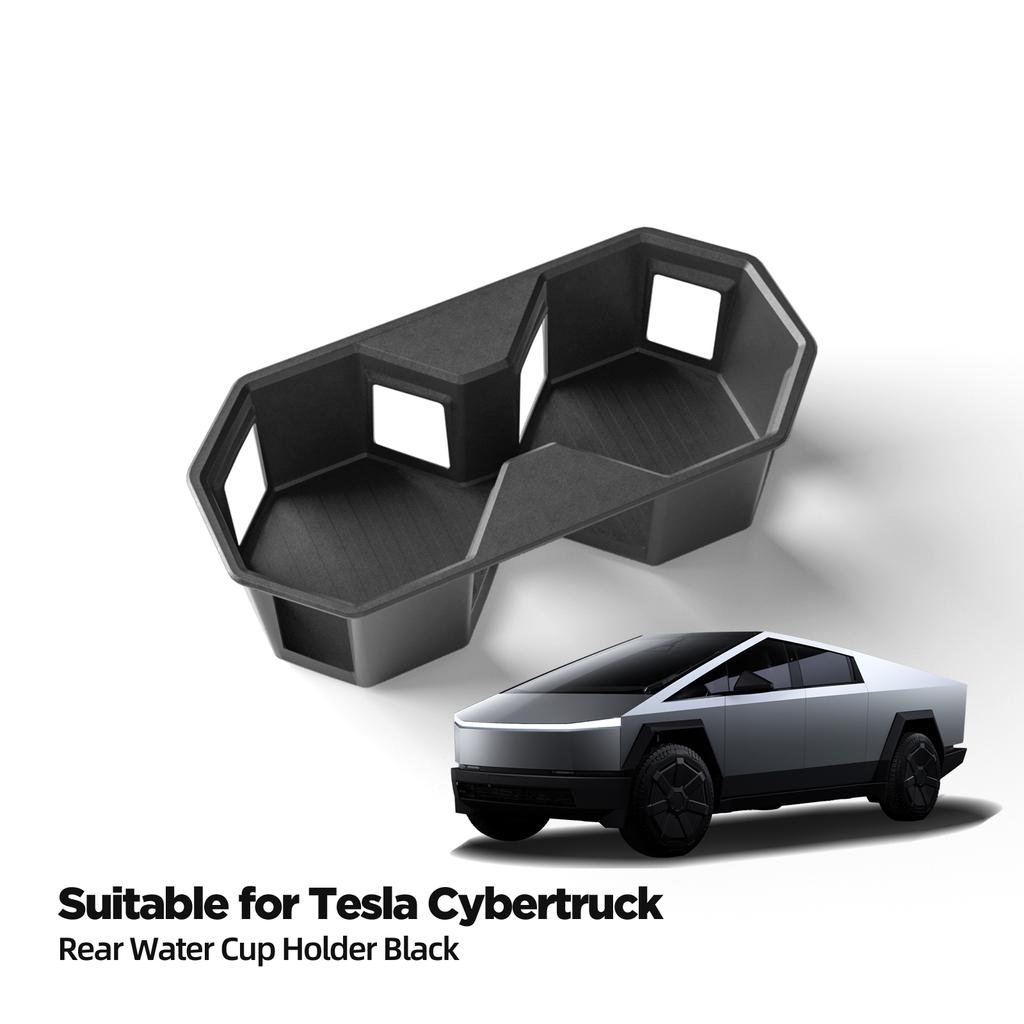 LUCKEASY for Tesla Cybertruck 2024 Car Cup Holder Auto Accessories Rear Row Drinks Holder Silicone Water Cup Storage Box