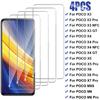 4 Pçs Capa Completa De Vidro Temperado Para Xiaomi Poco X6 X5 X4 Pro X3 Nfc Gt Protetor De Tela Para Poco X7 Pro M4 M5 M5s M6 Pro 5g Vidro