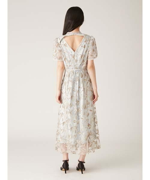 Lily Brown Embroidered Dress LWFO251118 LBLU Women's