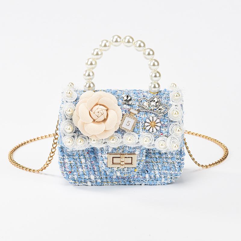 Дитяча мила мультяшна сумка через плече з перлами та гаманець для дівчаток