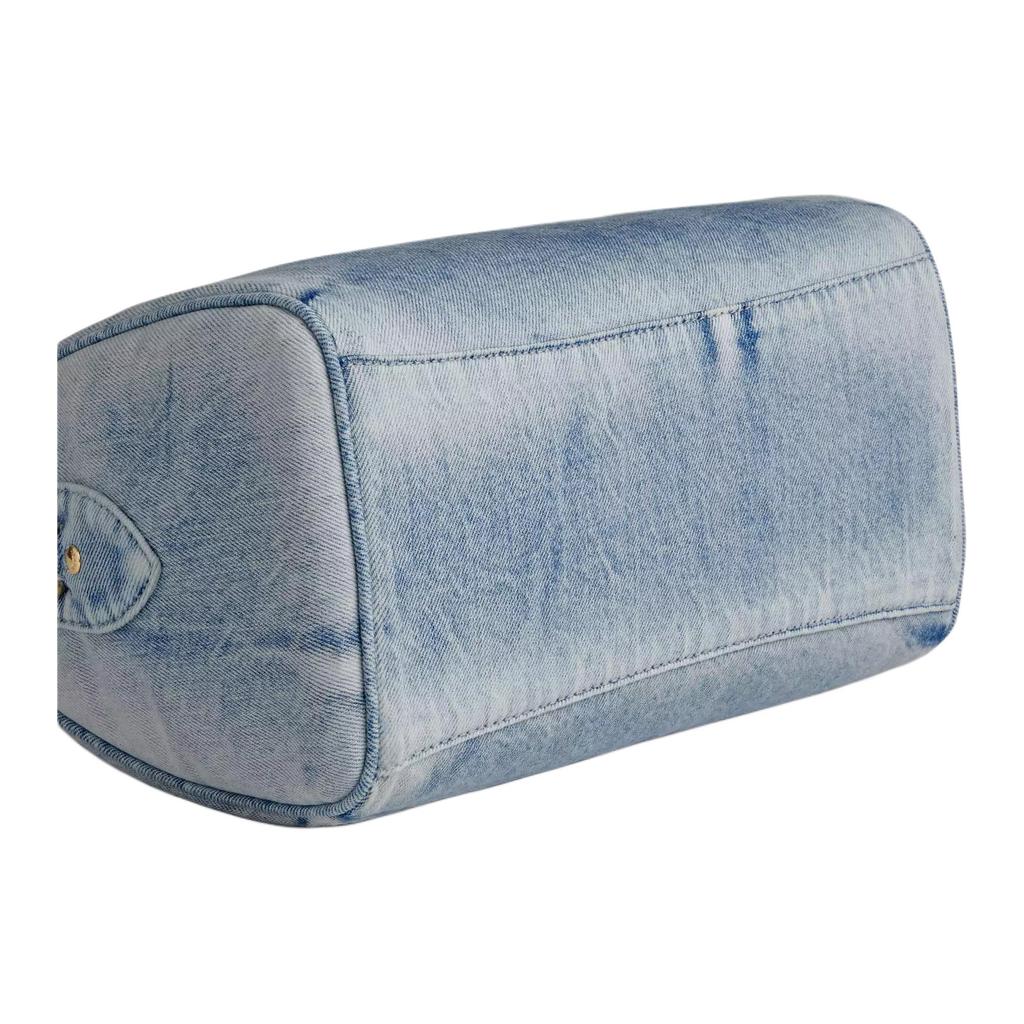 Coach Bolso de Hombro de Mezclilla con Colgante de Logo Rowan para Mujer Color Índigo Claro CDY74-IMNIM