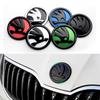 AAAAP1 80/100mm 3D Car Badge Hood Front and Trunk S Logo Badge Accessories for Kamiq Octavia VII Kodiaq GT Yeti Vision VRS Karok