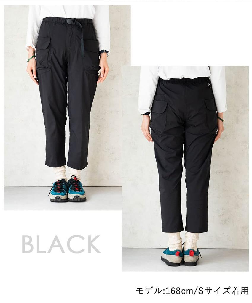 Nakota activity Light elastic nylon and size old blue pants, belted, multi-pocket, water-repellent pants, men's women's, L,