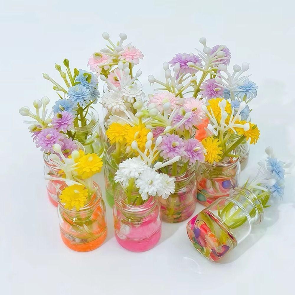 10 Stück Glasmaterial Leuchtende Mini-Vase Kreative Mini-Vase Figur Schlafzimmer Dekor