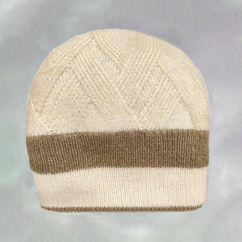 Women S Double Layer Slouchy Knit Hat Korean Style Warm Winter Hat