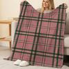 Soft Plaid Flannel Fleece Throw Blanket: High-Density Plush Feel, Non-IP, Cozy Warm Home Blanket for Christmas, Halloween & Daily Use