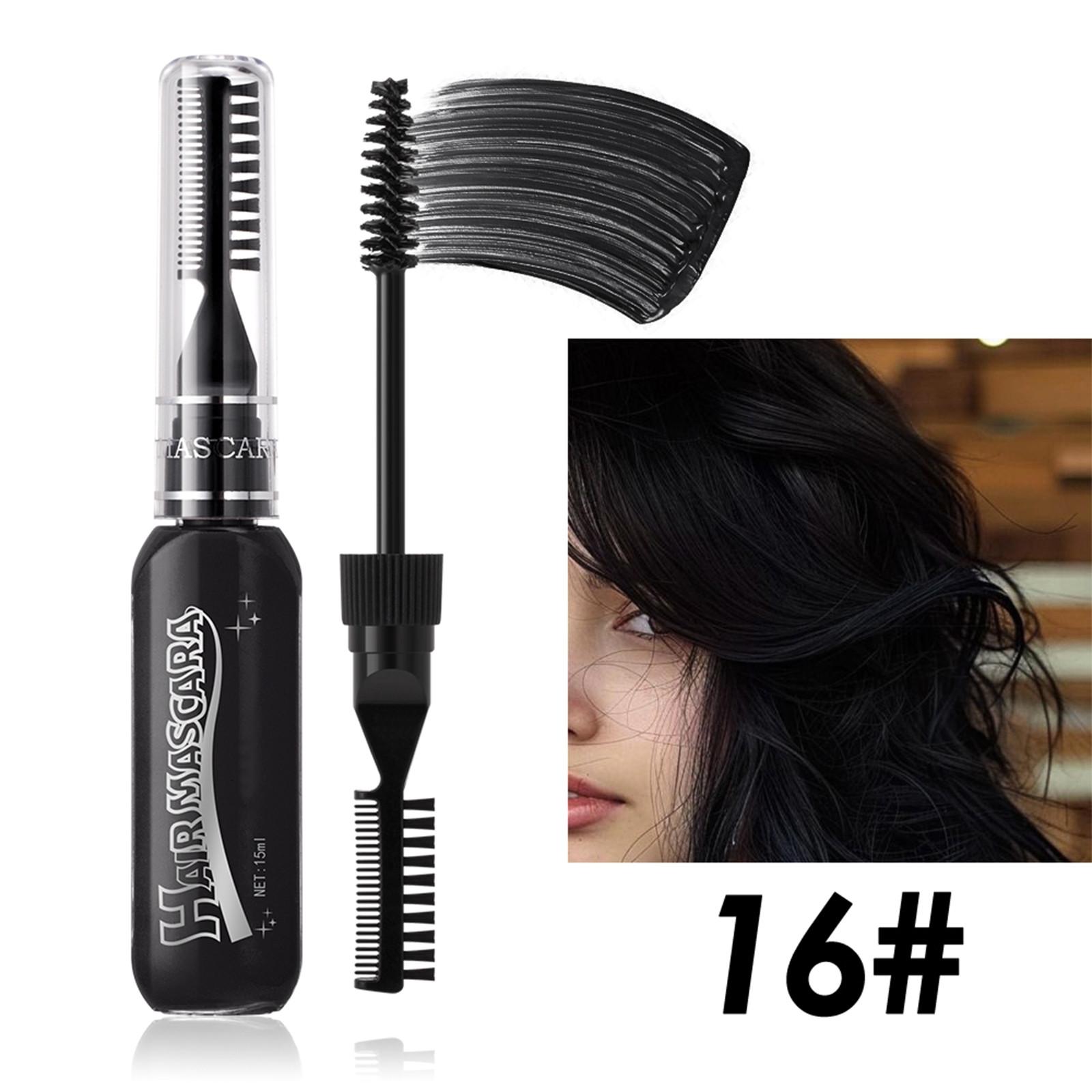 

Одноразовая двухголовая расческа для окрашивания волос, ресниц, вечеринки, сценического макияжа, окрашивания волос, удобная и практичная.15 мл One Size чёрный