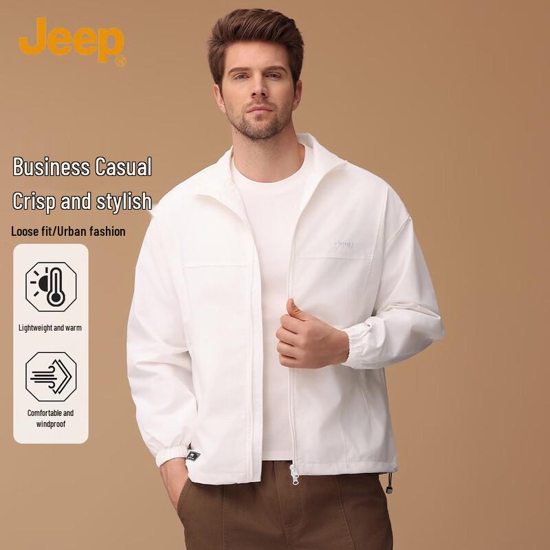 Jeep Men's Stand Collar Casual Sports Jacket