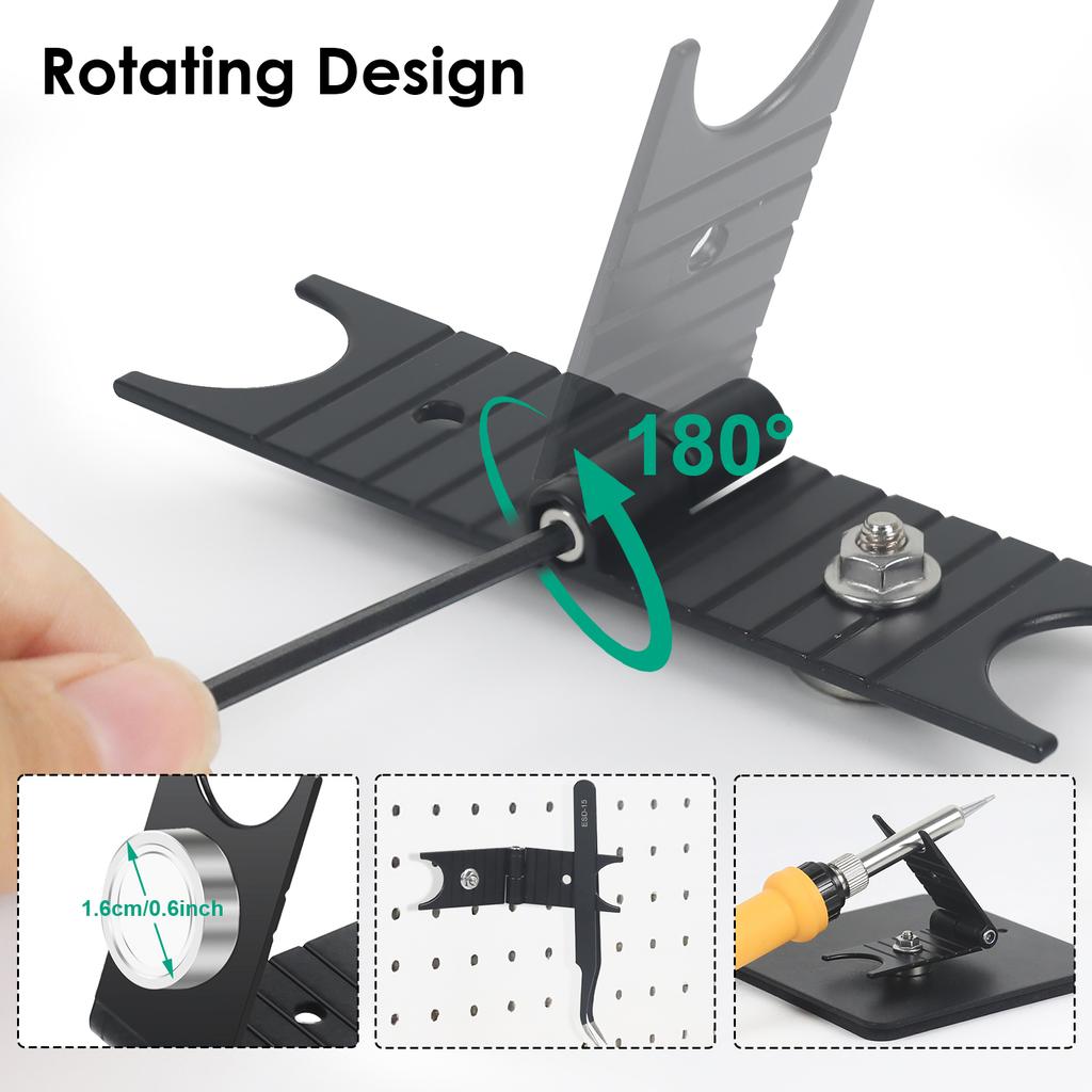 Magnetic Helping Hands Soldering Station with Adjustable PCB Holder Metal Flexible Arms Third Hand Tool for Electronic Repair