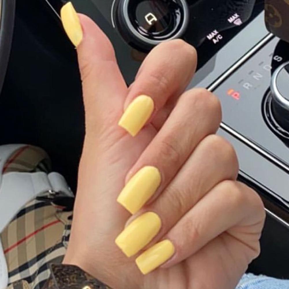 Damskie Proste Średnie i Długie Jednokolorowe Naklejki do Noszenia Nail Art