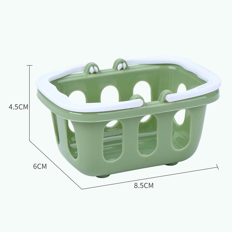 Mini Shopping Basket Toy Set: Dollhouse Grocery & Fruit Accessories