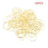 100 Pcs Steel Circle Earring Loops Wine Glass Hoop Ring Jewelry Findings (Gold, 30 * 25mm)