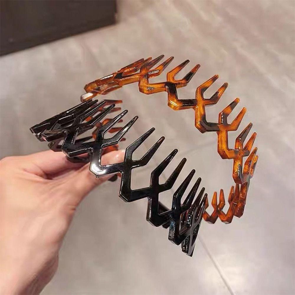 4Pcs Plastic Zigzag Hairband Makeup Headband Hair Hoop High-quality Teeth Hair Band  Washing Face