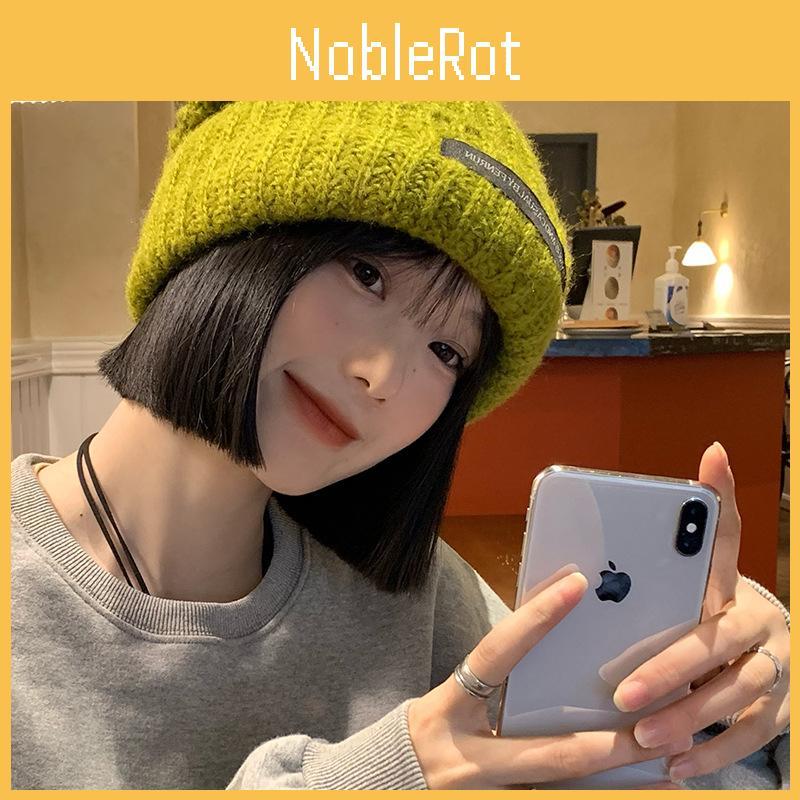 Elegant And Stylish Womens Knit Beanie Warm Cotton Hat With Trendy Letter Design