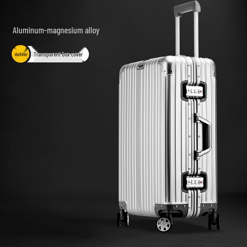 20-Inch Unisex Carry-On Suitcase with Aluminum-Magnesium Alloy, Combination Lock & Universal Wheels