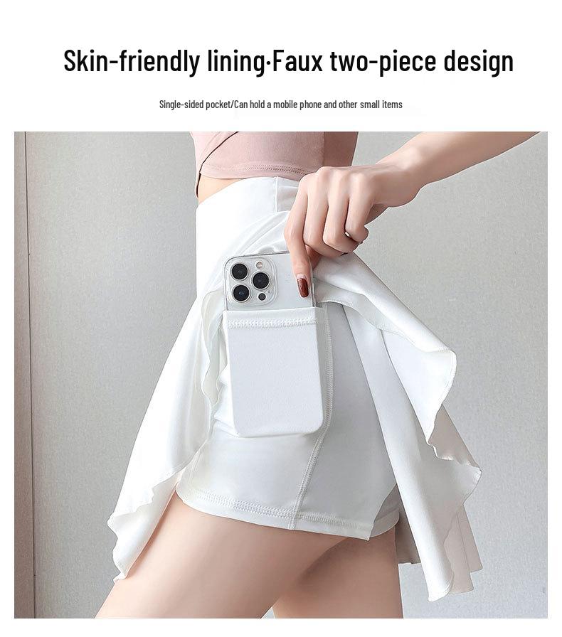 Dámská letní 2025 rychleschnoucí sada sportovního oblečení na badminton a tenis s plisovanou sukní