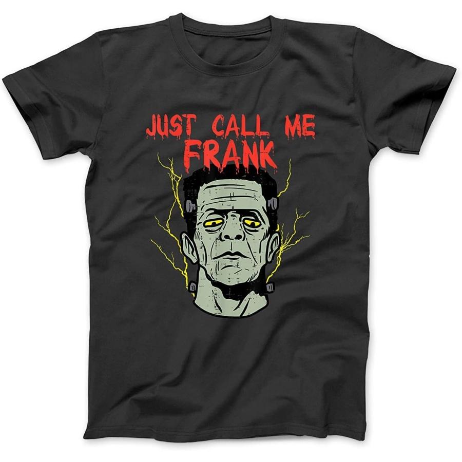 Frankenstein Halloween Just Call Me Frank Monster Horror T-Shirt Sweatshirt Hoodie Tanktop for Men Women Kids Black XXXXXL разноцветный
