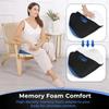 Memory Foam Seat Cushion Sitz Orthopedic Lumbar Support Pillow with Ergonomic Coccyx Cutout Comfort for Office Car Chair Travel