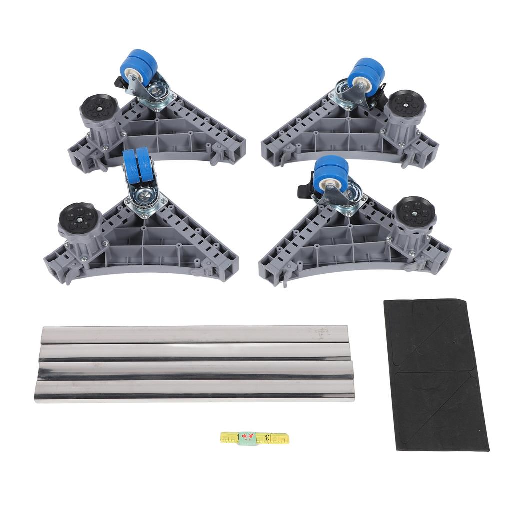 Washing Machine Stand Base Multifunction Adjustable Height 360 Degree Universal Wheels Washing Machine Storage Rack for