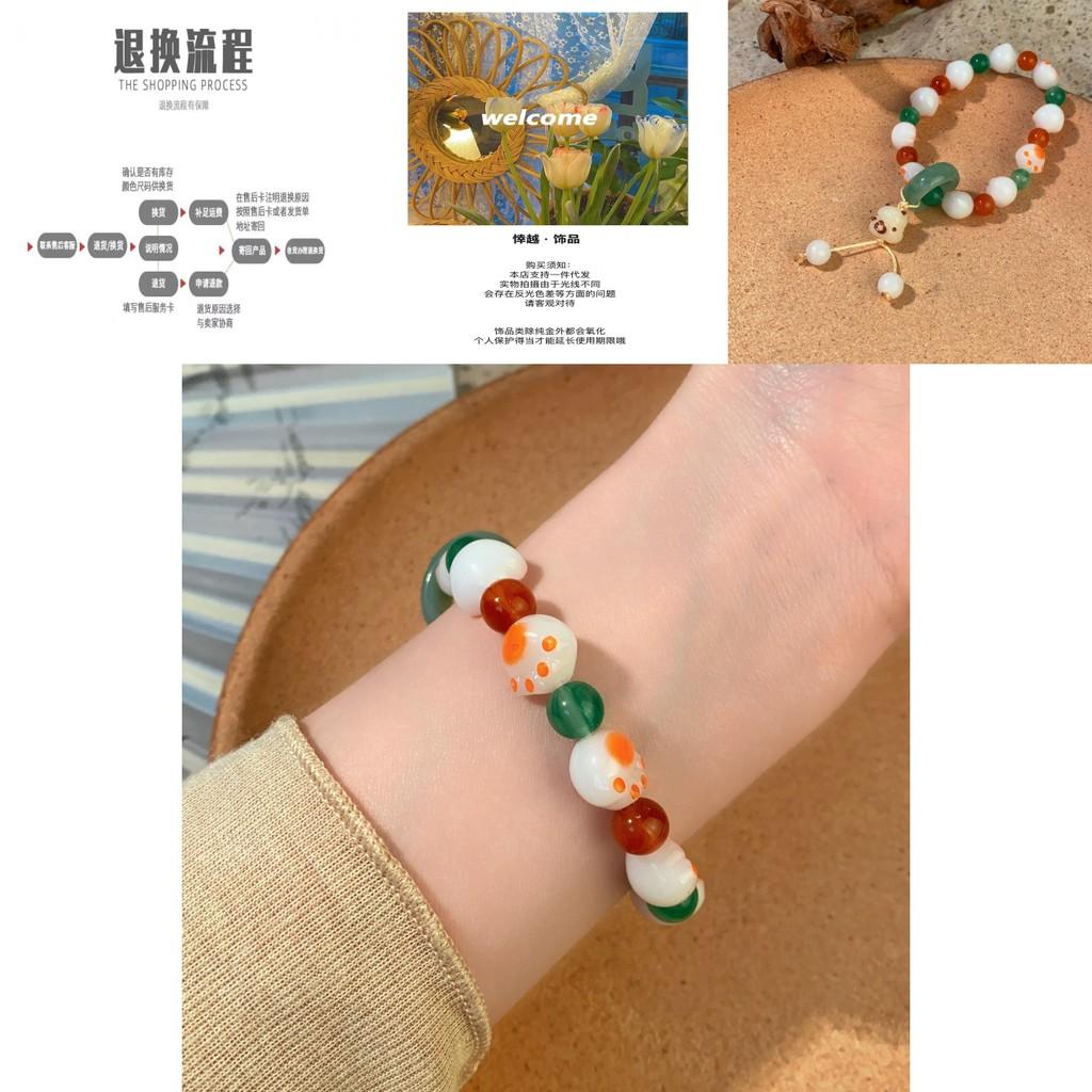 Stylish Personalized Handmade Resin Cat Paw Bead Bracelet Women's Jewelry