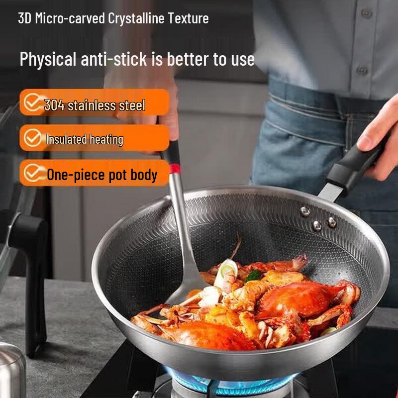 Supor Honeycomb Stainless Steel Wok
