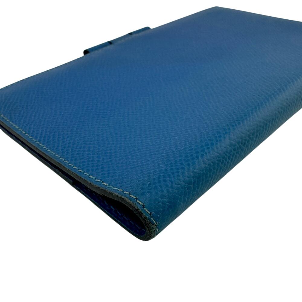 HERMES leather leather Agenda Vision Notebook cover blue leather mens Used