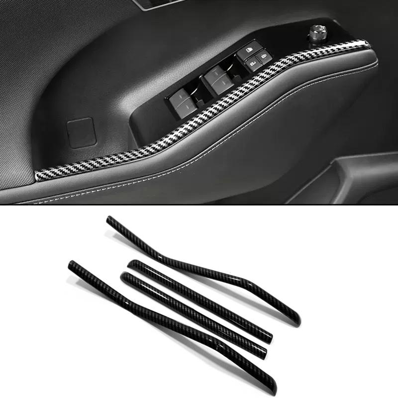 For Toyota Highlander XU70     ABS Car Window Lifter Switch side Trims Glass Door Armrest Panel Accessories