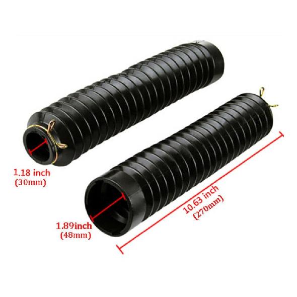 2x Front Fork Motorcycle Dust Cover Gaiters Boots Shock Absorber Fork Boot Cover