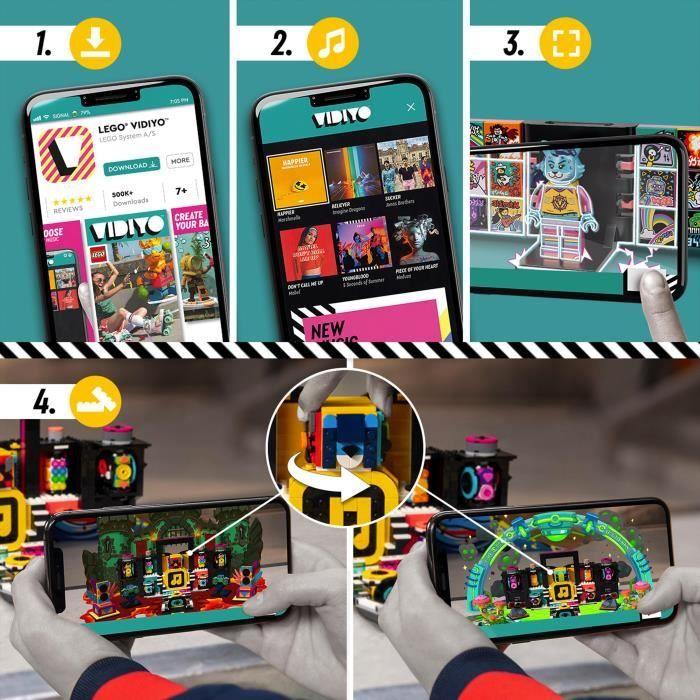 LEGO® 43115 VIDIYO The Boombox BeatBox Music Video Maker, jouet Musical et Application de Réalité Augmentée pour Enfants