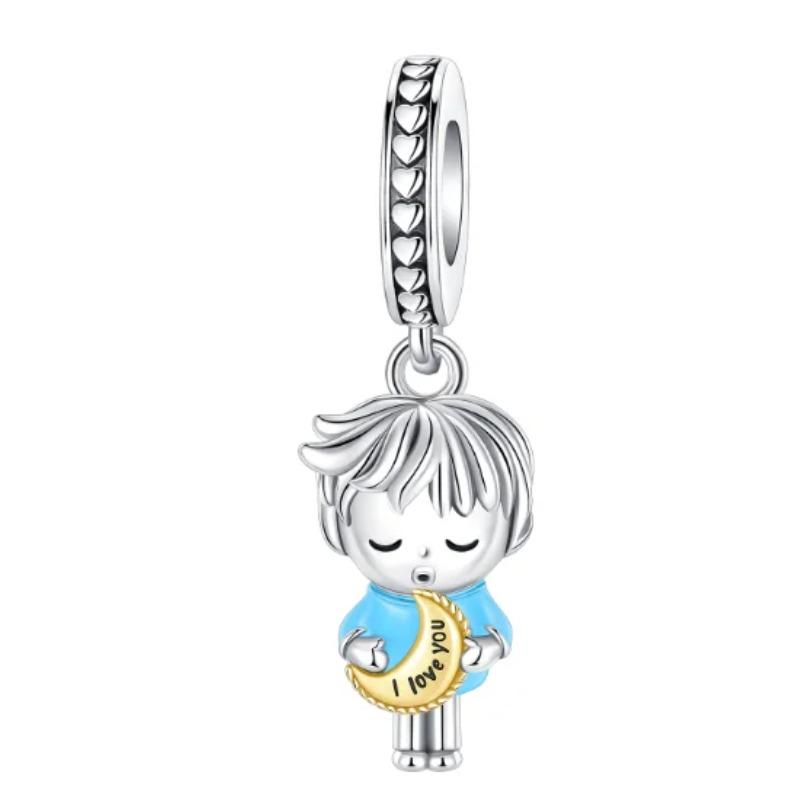 Trendy Copper Moon &Stars Charms Beads Earrings Rings Necklaces Fits Original Bracelets For Women Diy Jewelry Gifts