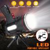 Black&Red USB LED Flashlight Searching Torches Night Light 6000LM Super Bright Powerful Lamp Hand Camping Lantern Rechargeable Battery