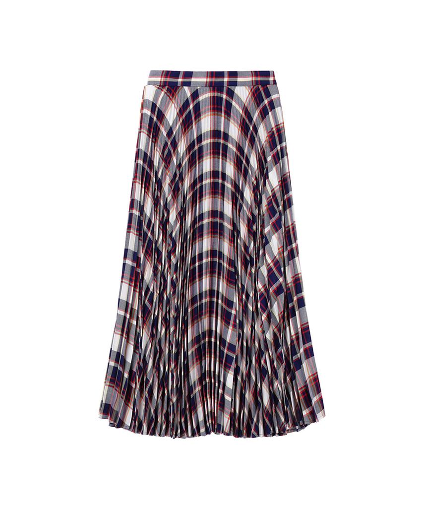 BROOKS BROTHERS Check Pleated Skirt (Multi) (Bbkzwm68317Es)