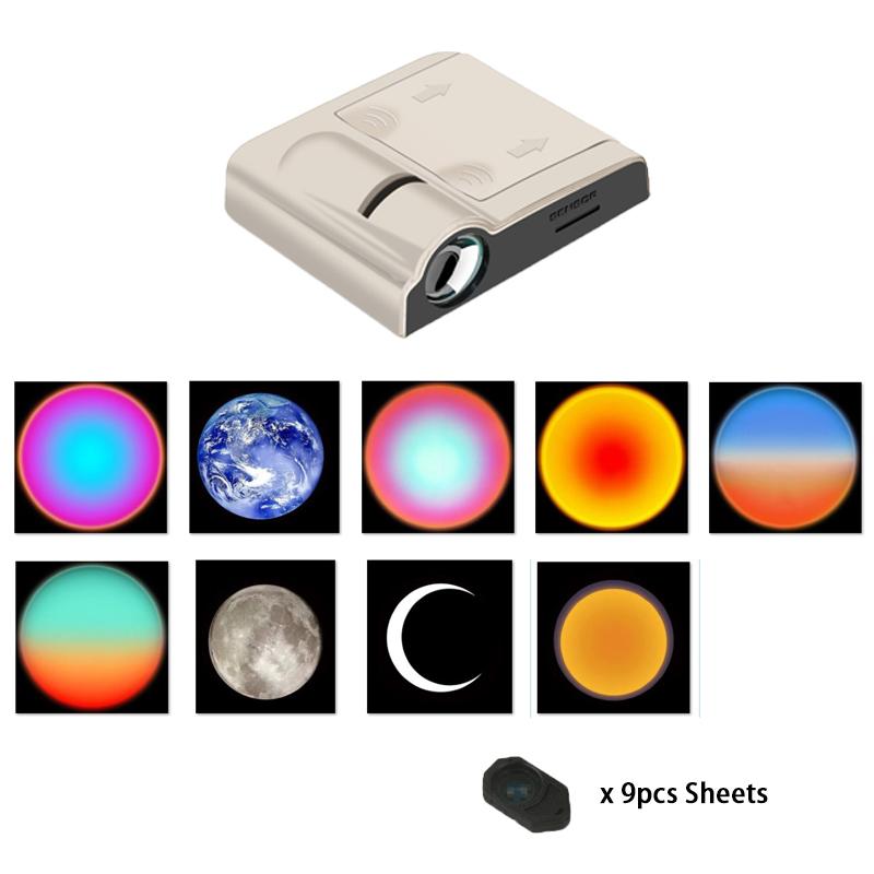 Christmas Projection Lamp Earth Sun Beach Galaxy Landscape Sunset Projector Novelty Atmosphere Light Christmas Photo Props