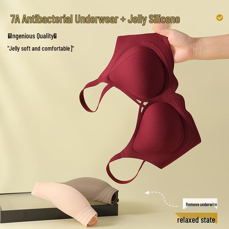 Seamless Push-Up Bra for Women - Anti-Sagging, Side Support, and Adjustable Soft Lift