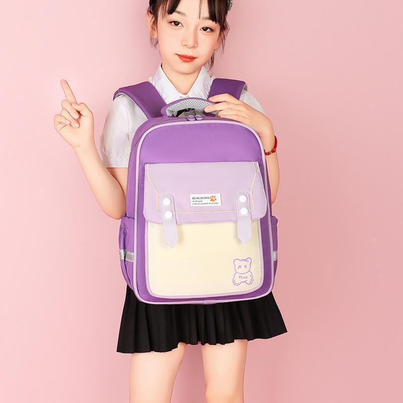 Trendy Nylon School Backpack For Kids Comfortable And Lightweight For Grades 3-6