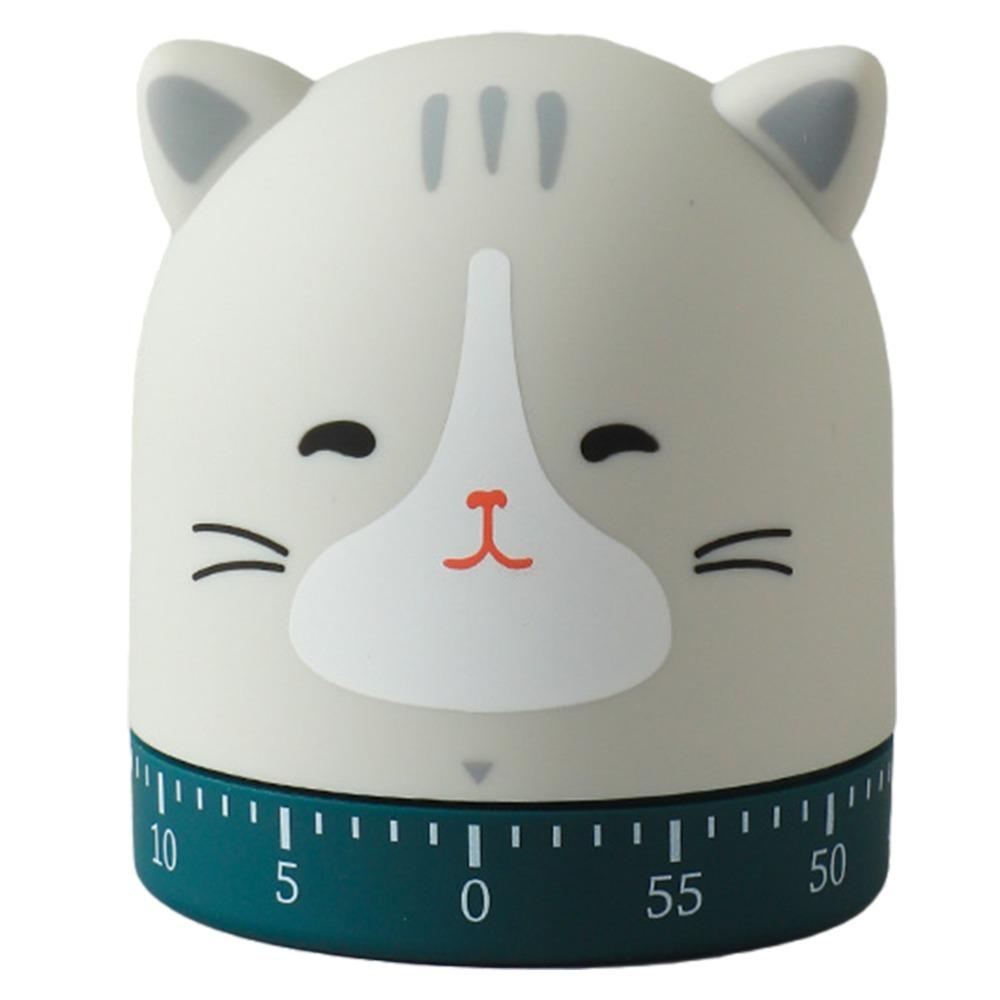 Cat Shape Cartoon Timer Mini Countdown Timers Mechanical Kitchen Timer Sleep Reminder/Napping