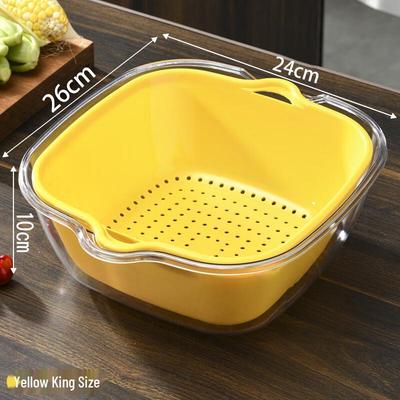 Double-Layer Vegetable Washing Draining Basket