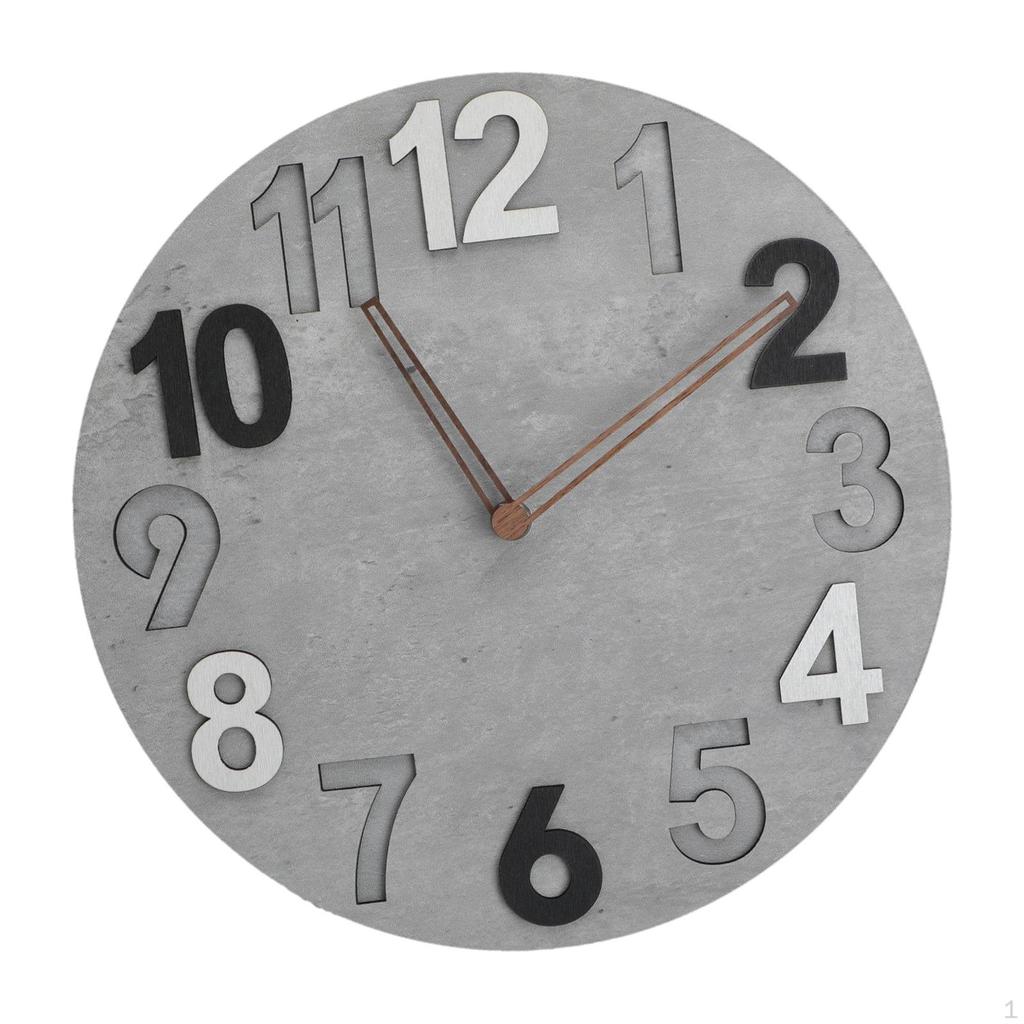Clock 12 Inch Hanging Wall Minimalist Decor Creative Decorative Silent