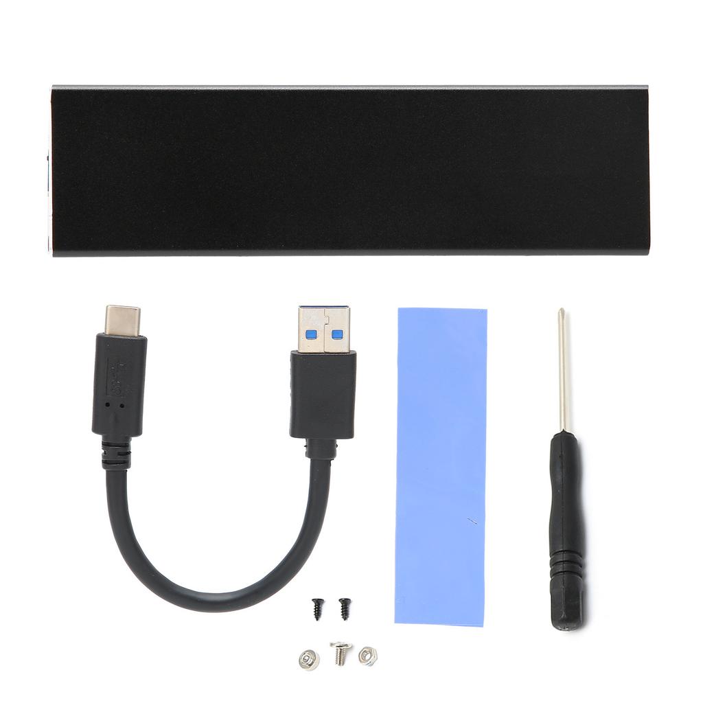 Hard Drive Enclosure USB3.1 To NVME Black 104x30x9mm Aluminum Alloy TypeC Case RTL9210 (Not Inclube