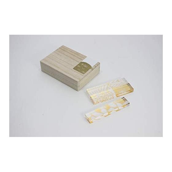 Foil Cutlery Rest Set of 3 in Wooden Box - Toumei Oshibana