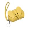 Sturdy Genuine Leather Elephant Designs Card Holders Zippered Wallet for Women