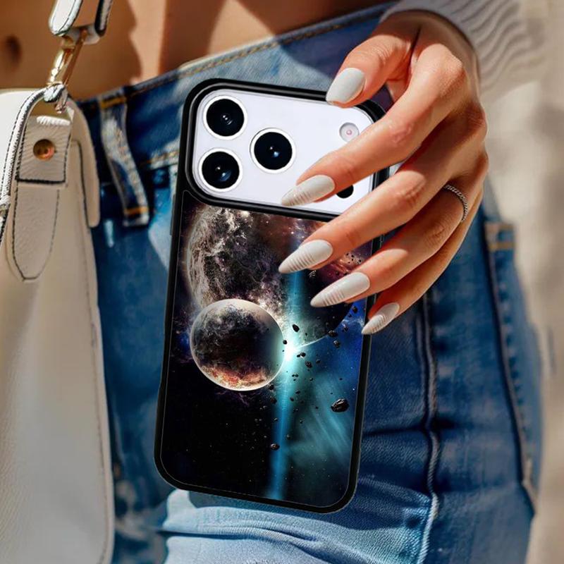 Earth Moon Sun Planet Phone Case For iPhone 17 Air 14 15 13 12 Max Cover For Apple 14 15 16 16e 11 Pro Max Plus