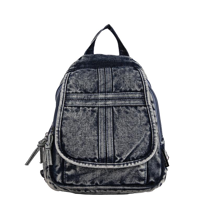 Vintage Denim Backpack Women's Chest Bag Travel Bag Multifunctional Shoulder Bag