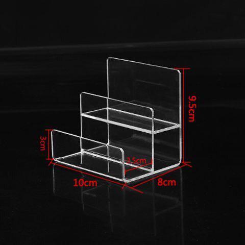 1-9 Tier Clear/Black Acrylic Riser Display Stand for Wallet,Makeup Organizer, Sunglasses,Women Handbag Rack Collection Holder