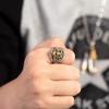 Bague Crâne pour Homme, Design Rétro Dominant Fait Main, Bague Tendance Ouverte pour Index, Bague Unique