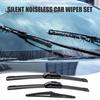 Natural Rubber Wiper Blades Car 3 Piece Set for Mazda CX-5 CX-9 Pre-2017/2017+, 24"+18"+14" Easy Installation Front and Rear Windshield Wipers, Silent