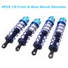 4Pcs Shock Absorber 120mm Front 140mm Rear Metal Damper Suspension for HPI TROPHY FLUX 107016 1/8 RC Racing Car Truggy ZD Racing