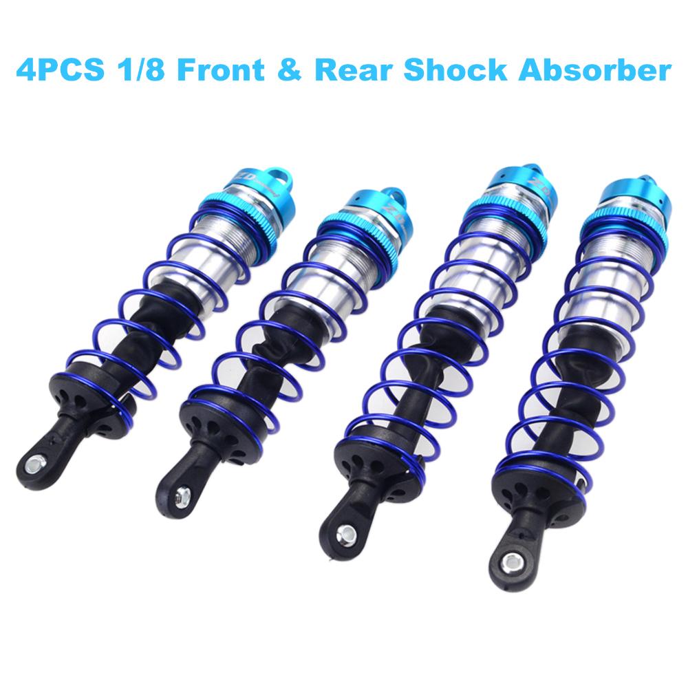 4Pcs Shock Absorber 120mm Front 140mm Rear Metal Damper Suspension for HPI TROPHY FLUX 107016 1/8 RC Racing Car Truggy ZD Racing