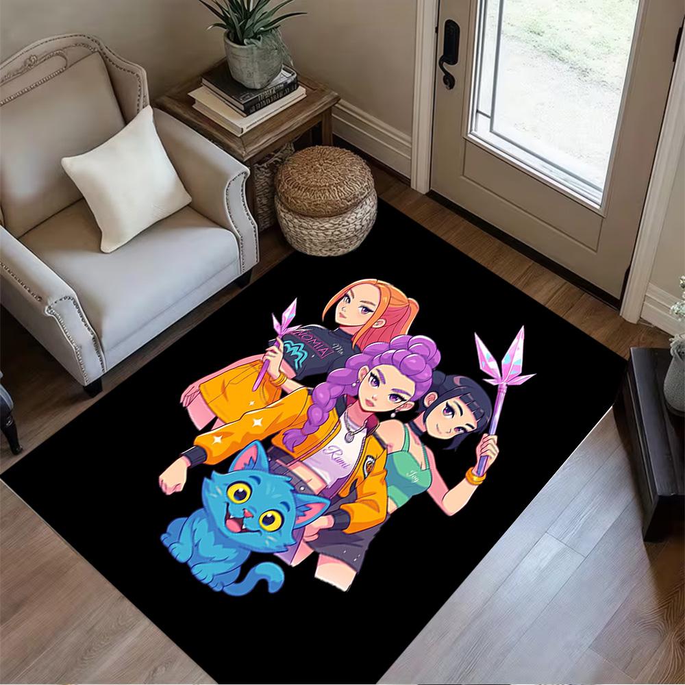 Future Fashion Warriors Area Rug Suitable for Bedrooms Foyer Dining Room Decorate Room Anti-slip Rug Decorate Offices