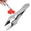 1pcs Strawberry Stem Remover Portable Strawberry Tweezer Multi-functional Fruit Core Remover Stainless Steel Kitchen Gadgets